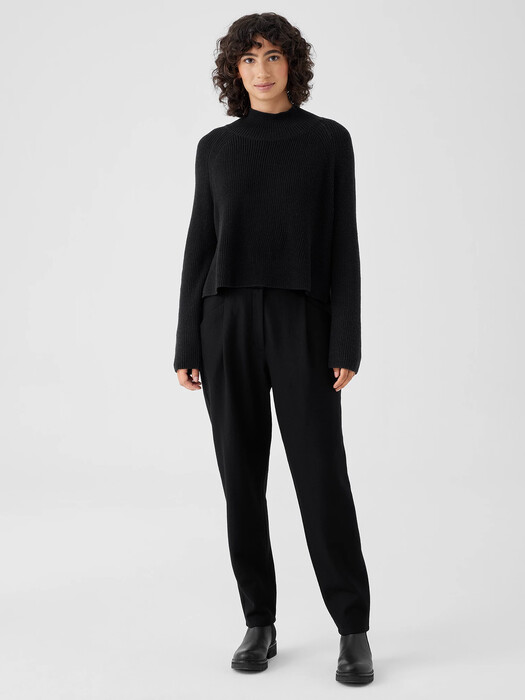 Boiled Wool Jersey Carrot Pant