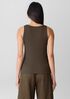 Organic Cotton Stretch Rib Scoop Neck Tank