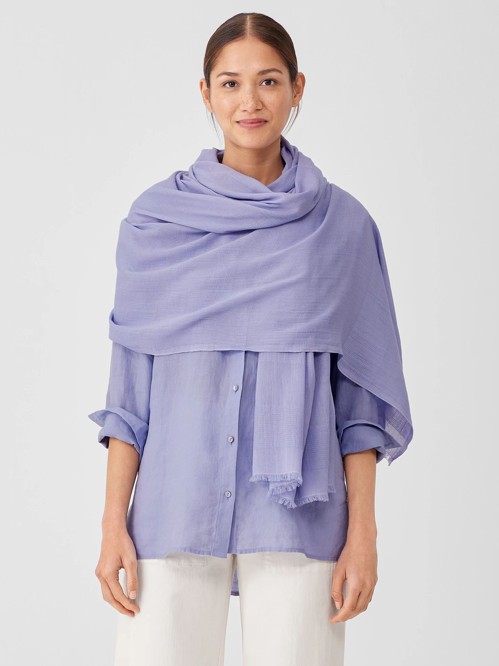 Organic Cotton Striped Cloud Scarf