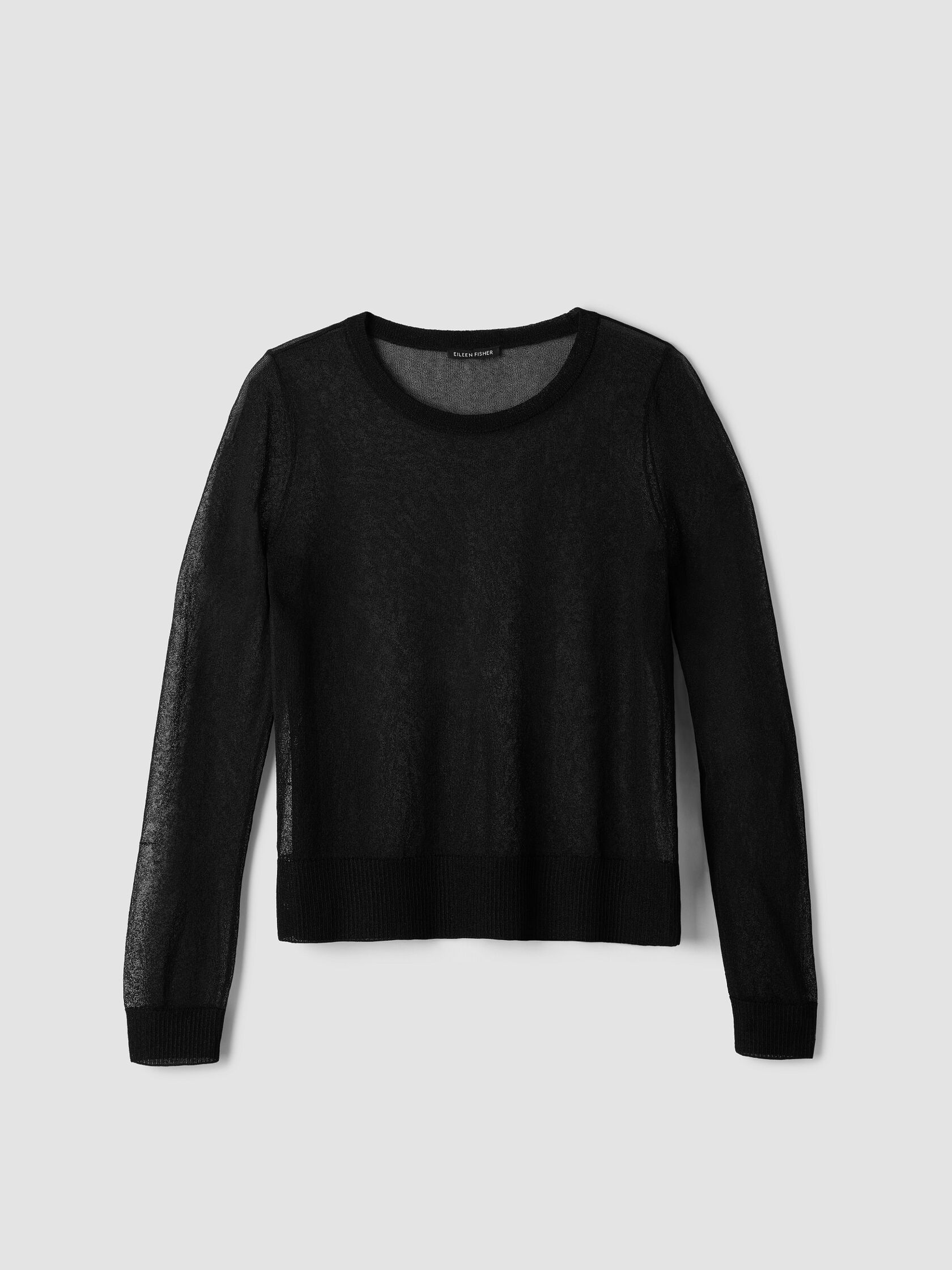Gossamer Viscose Wedge Crew Neck Top