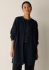 Fine Felted Wool Long Cardigan in Regenerative Wool