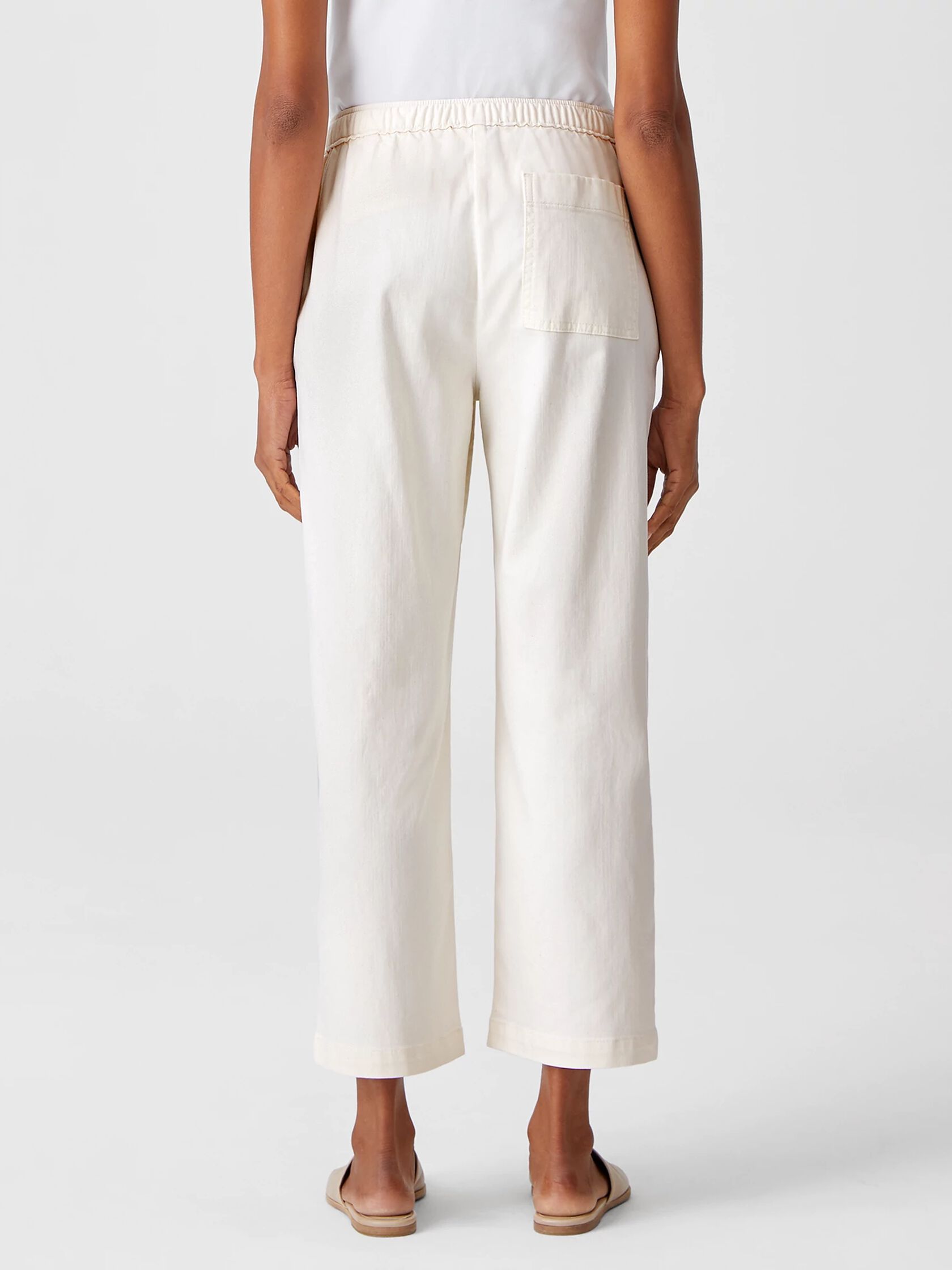 Undyed Organic Cotton Stretch Wide-Leg Jean