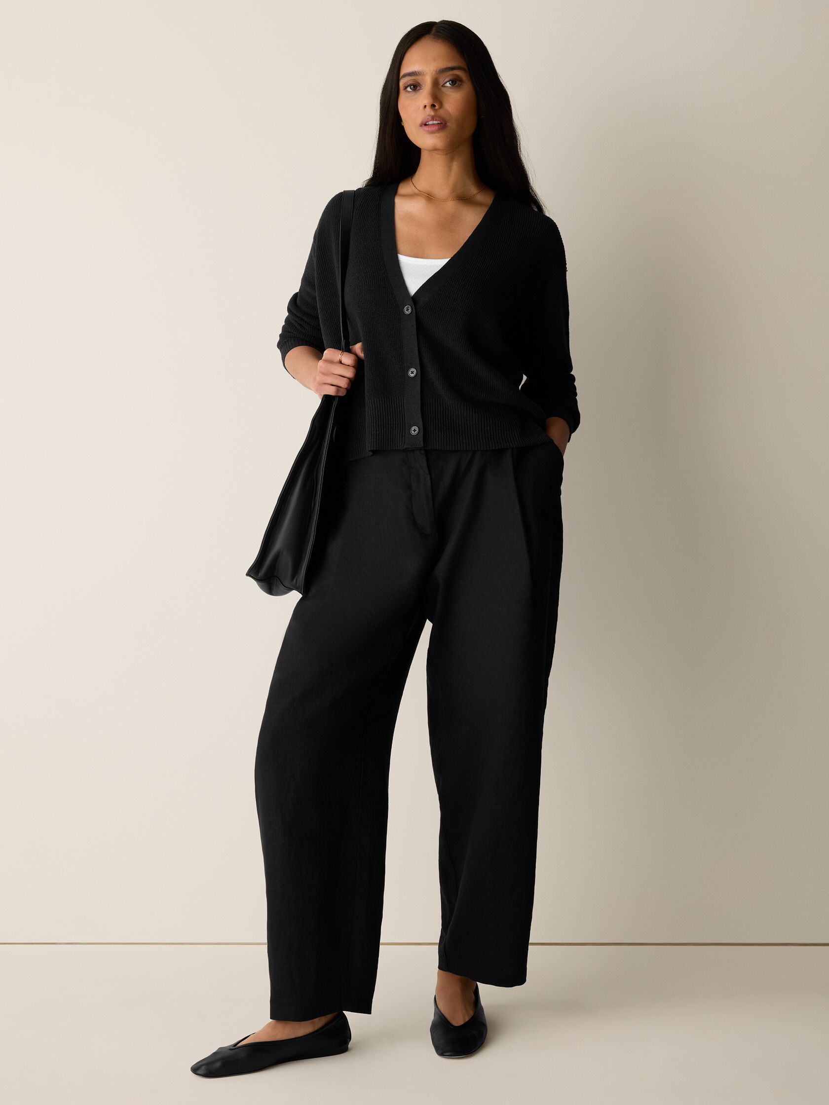 Organic Linen Cotton Slouchy Cardigan