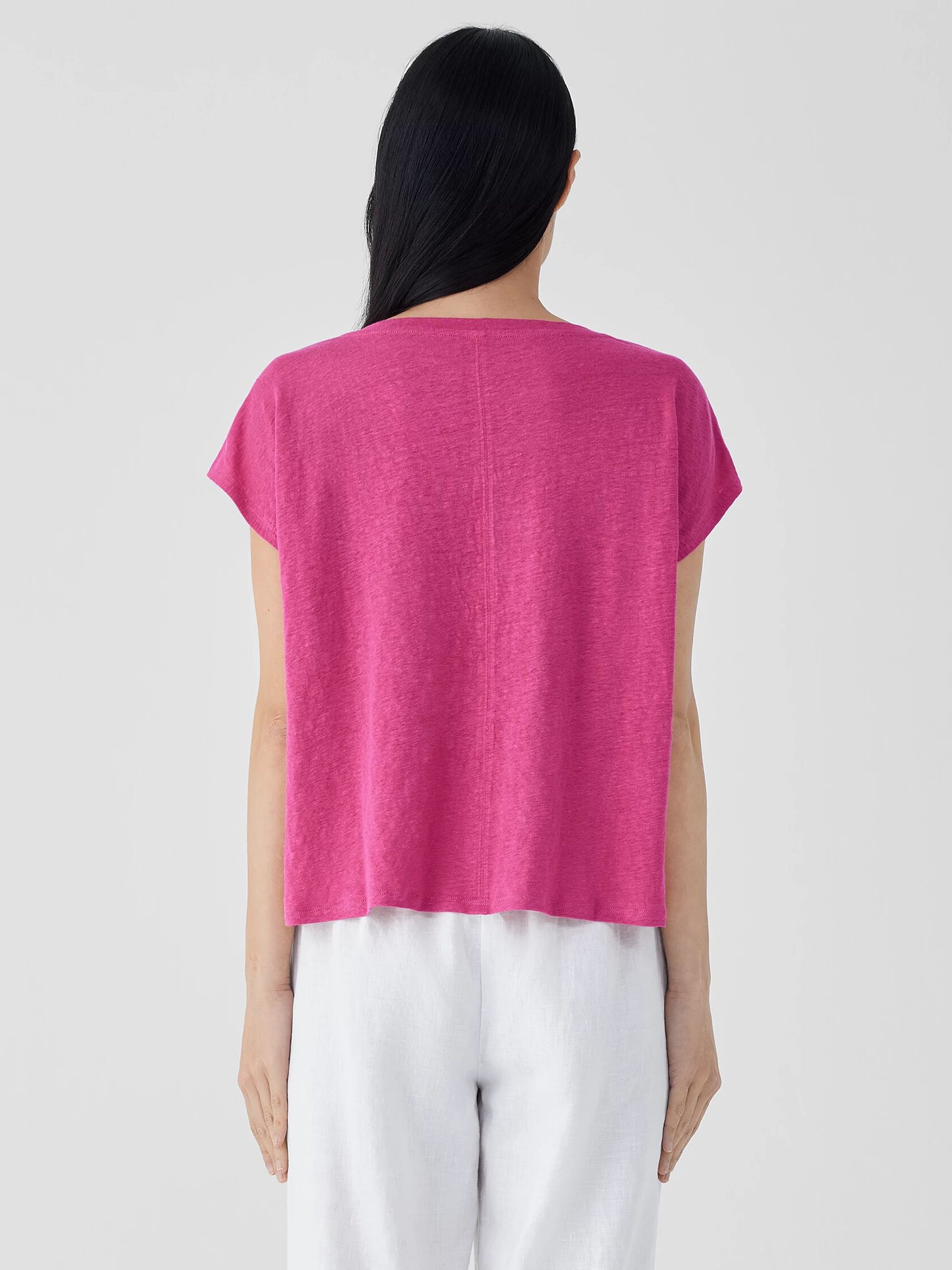 Organic Linen Jersey V-Neck Tee