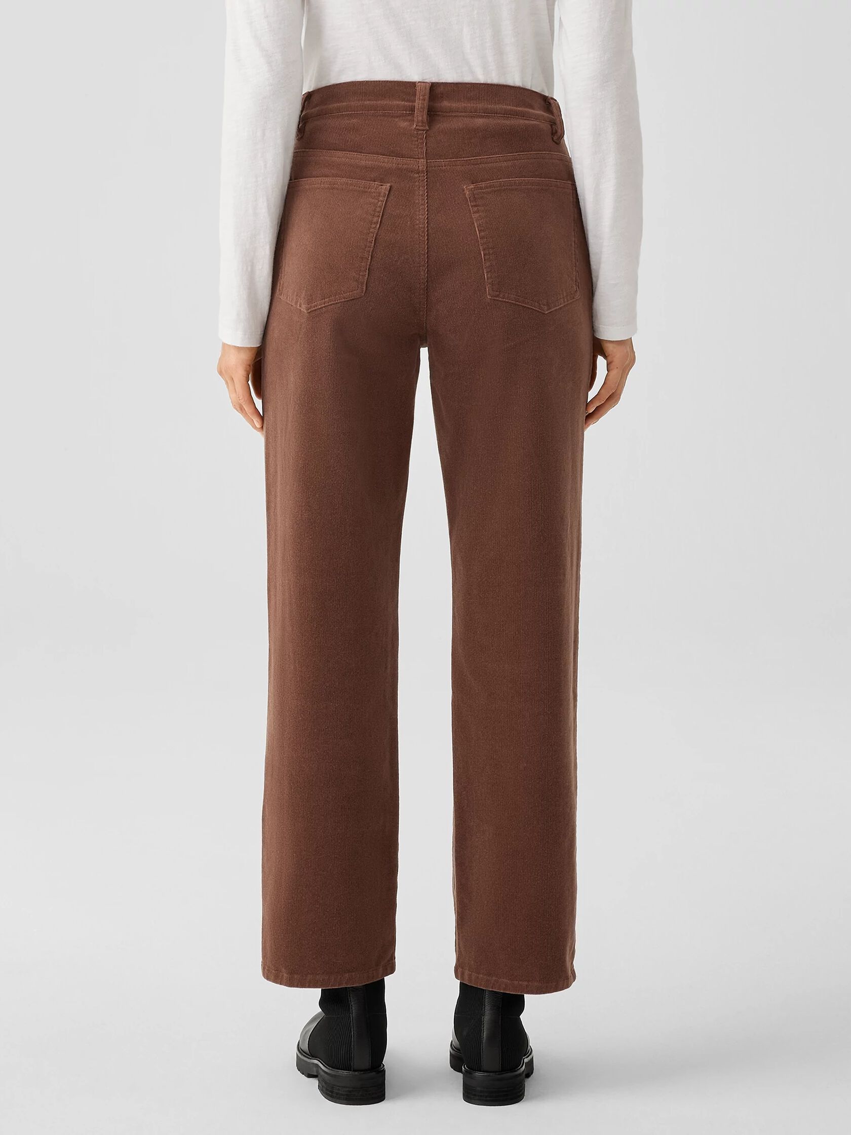 Organic Cotton Stretch Corduroy Straight Pant