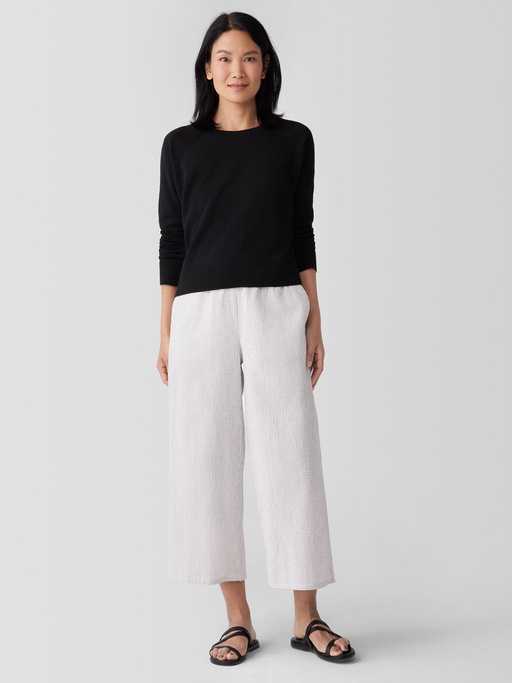 Organic Linen Cotton Raglan-Sleeve Top