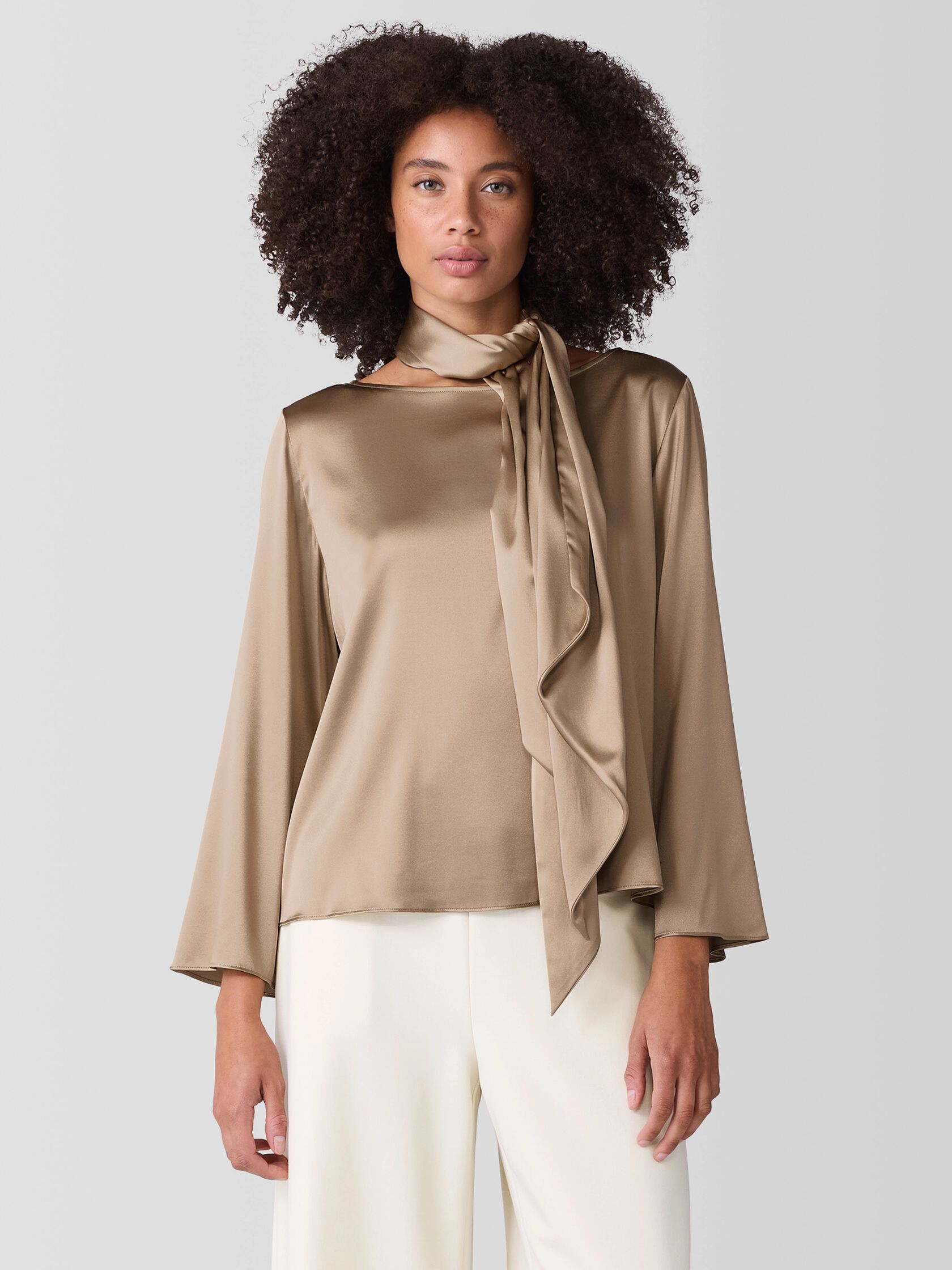 Stretch Silk Charmeuse Scarf