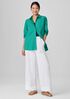Washed Organic Cotton Poplin Classic Collar Shirt