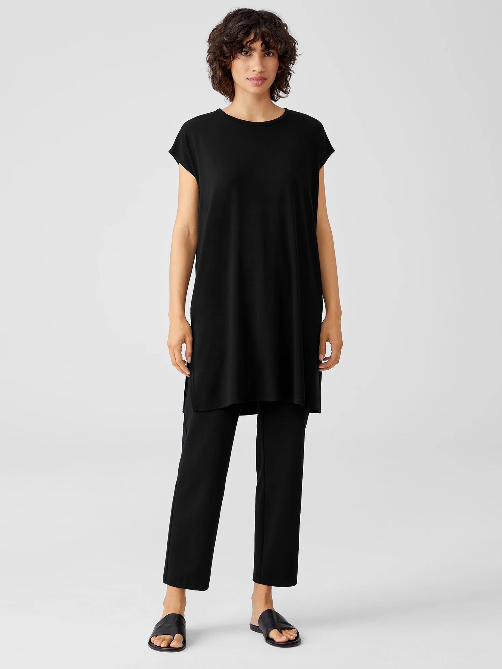 Fine Jersey Crew Neck LongTop