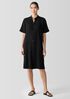 Silk Georgette Crepe Band Collar Dress