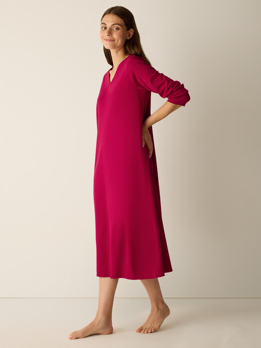 pink sleeping dress Women's Getting Sleepy Ribbed Sleep Gown in Pink Size Small