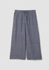 Puckered Organic Linen Wide-Leg Pant