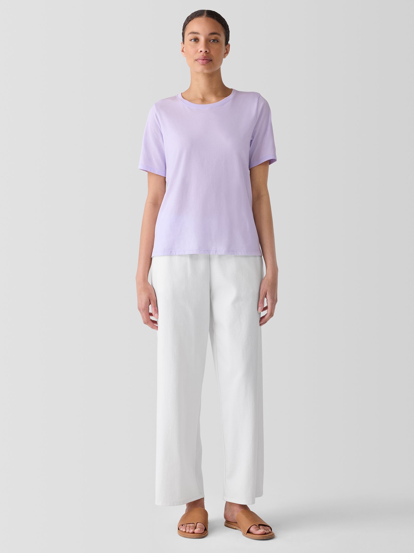 Organic Pima Cotton Jersey Round Neck Tee