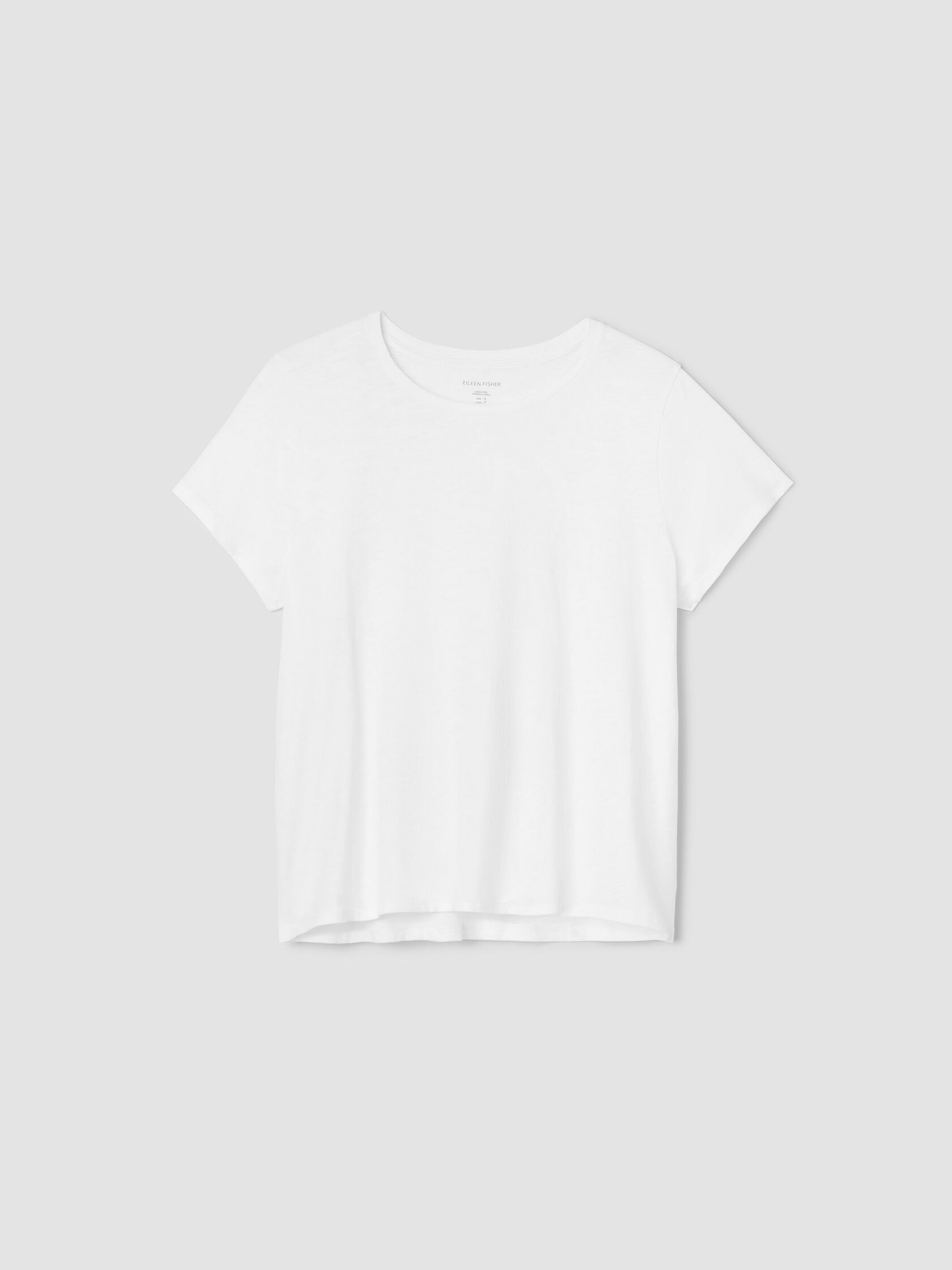 Organic Cotton Slubby Jersey Crew Neck Tee