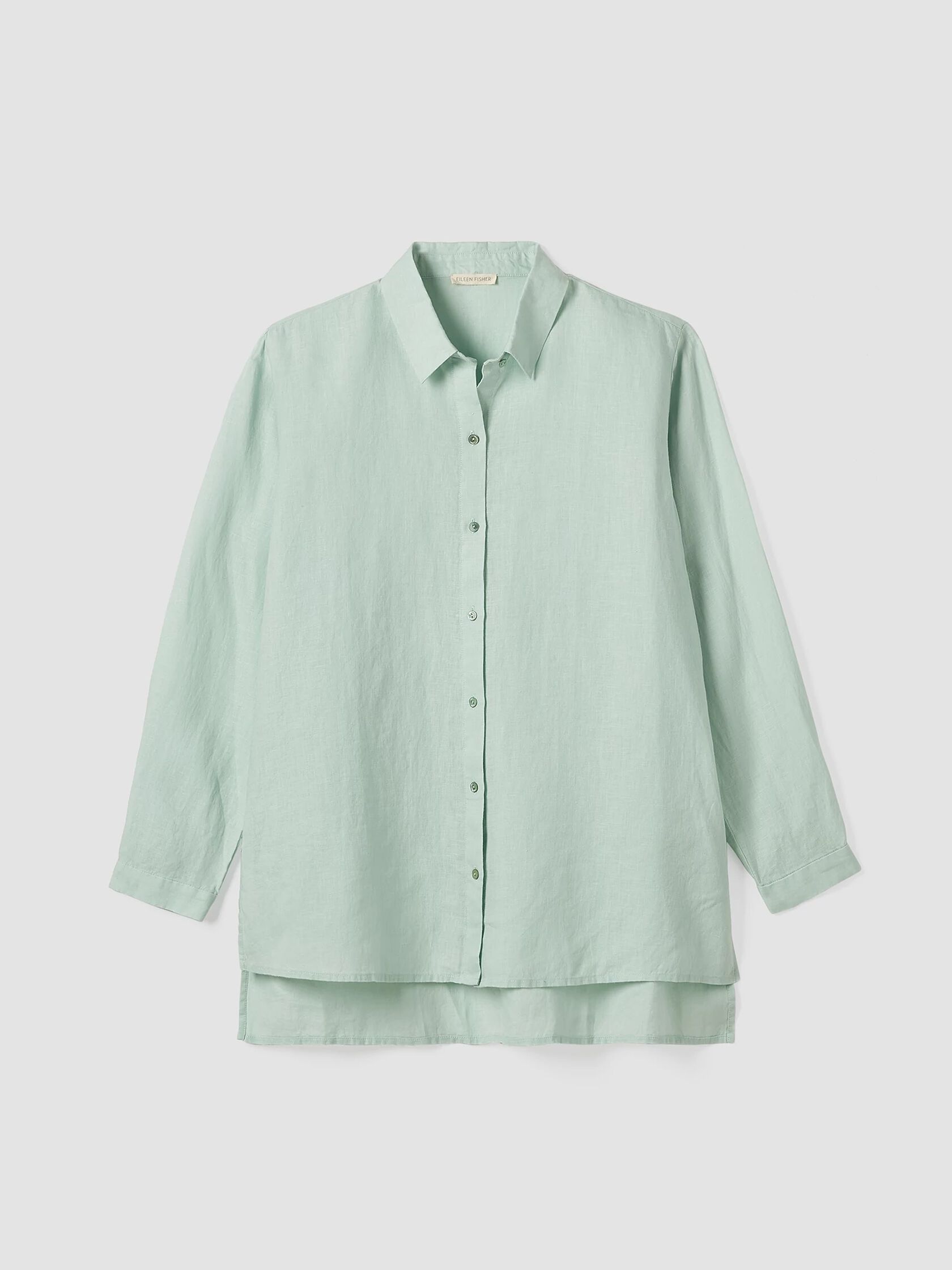 Handkerchief Linen Classic Collar Shirt | EILEEN FISHER