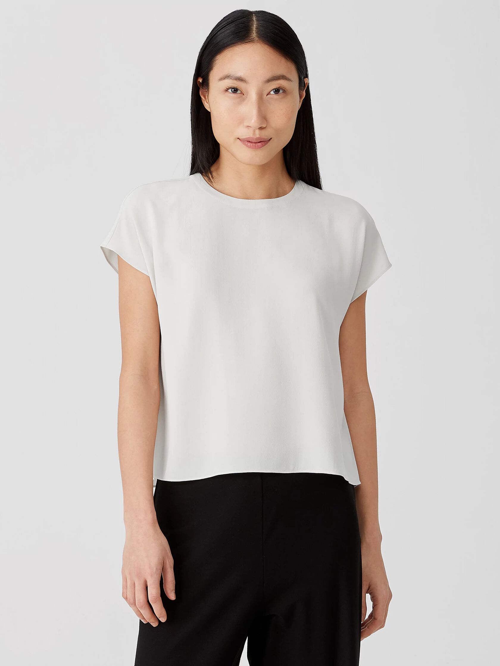Silk Georgette Crepe Square Top