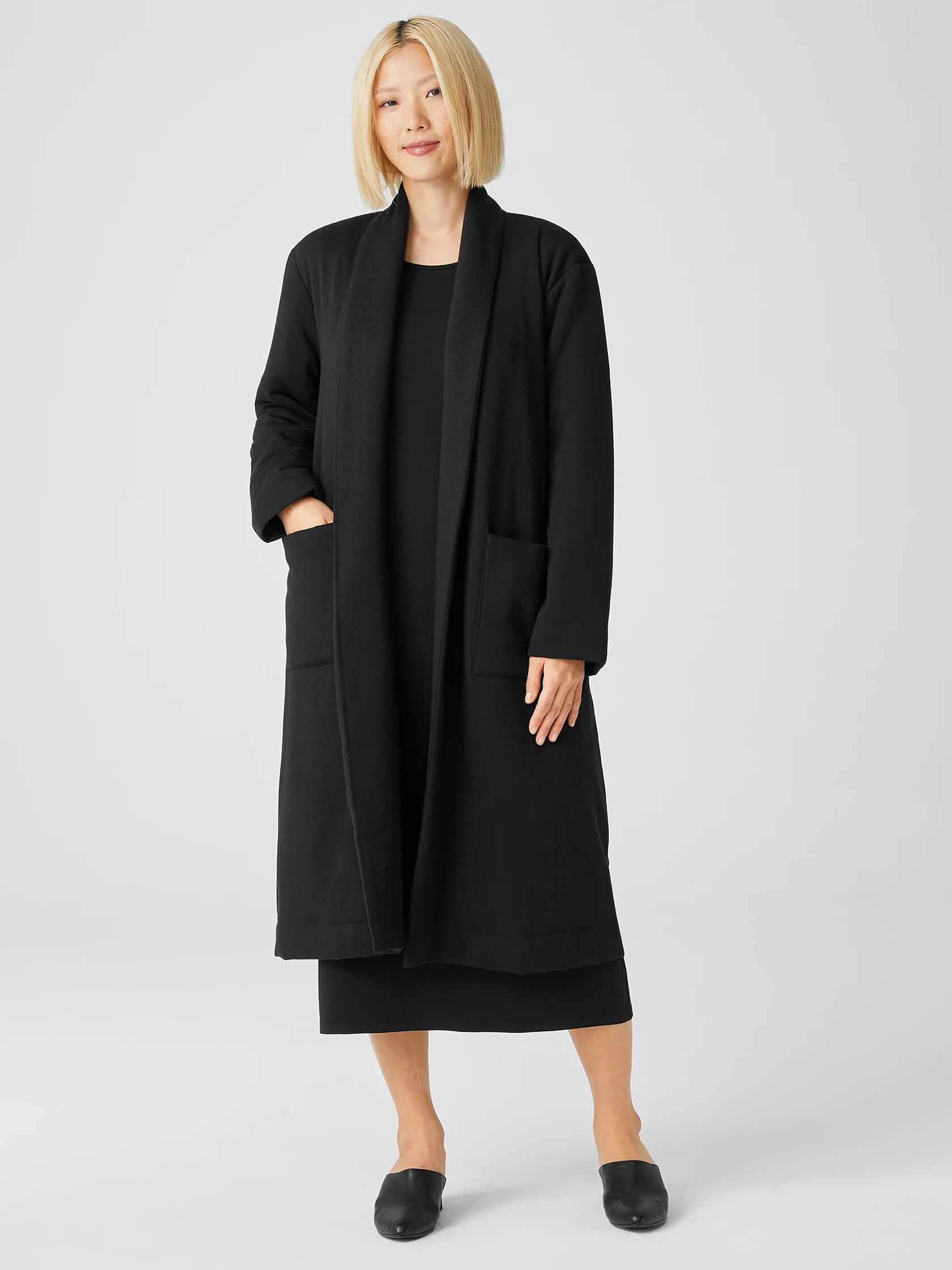 Cozy Brushed Terry Padded Coat