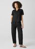 Organic Handkerchief Linen Band Collar Shirt