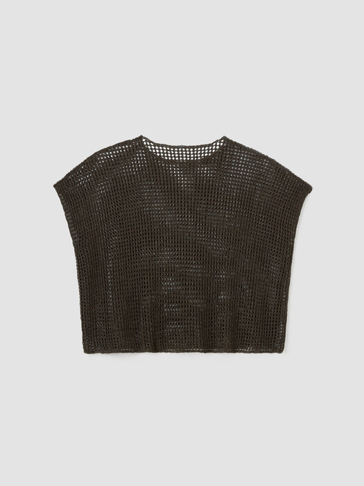 Organic Linen Délavé Bateau Neck Top
