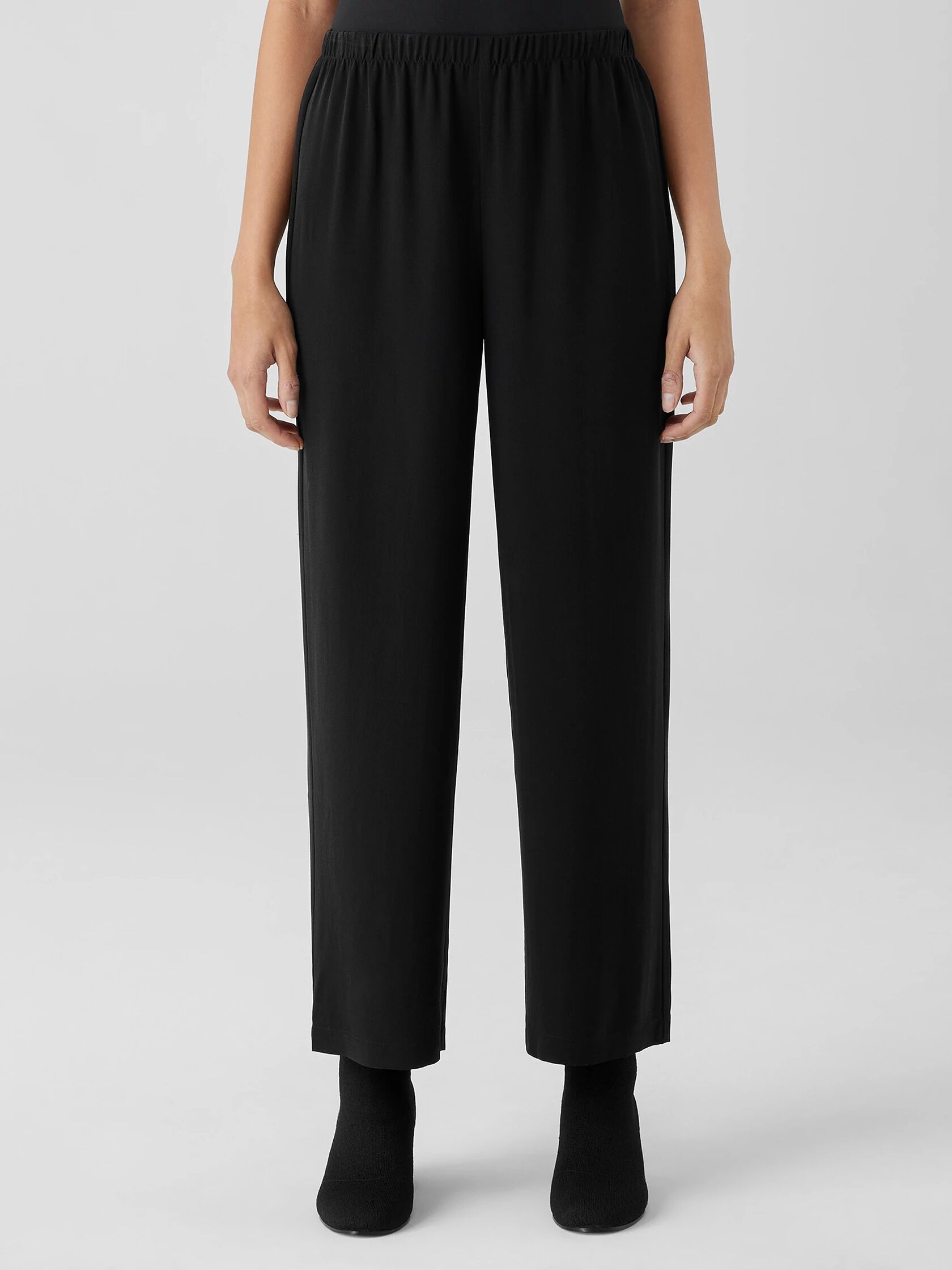 Silk Georgette Crepe Straight Pant