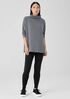 Cozy Brushed Terry Hug Funnel Neck Long Top