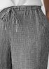 Puckered Organic Linen Tapered Pant
