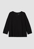 Organic Cotton Slub V-Neck Top
