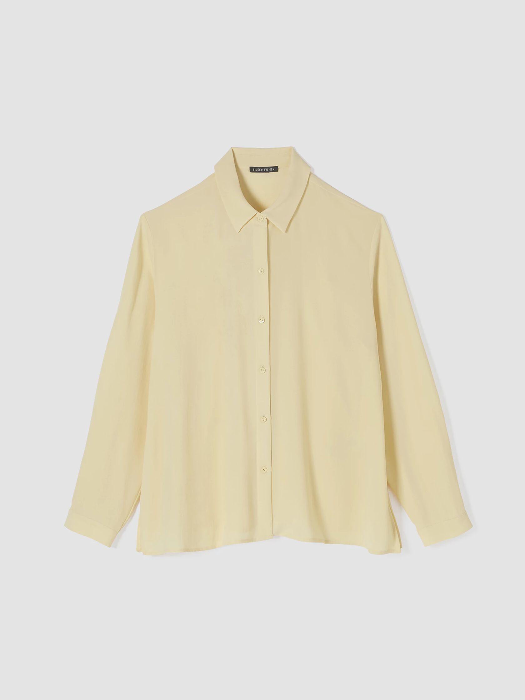 Silk Georgette Crepe Classic Collar Shirt