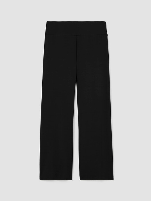 Stretch Jersey Knit Wide-Leg Pant