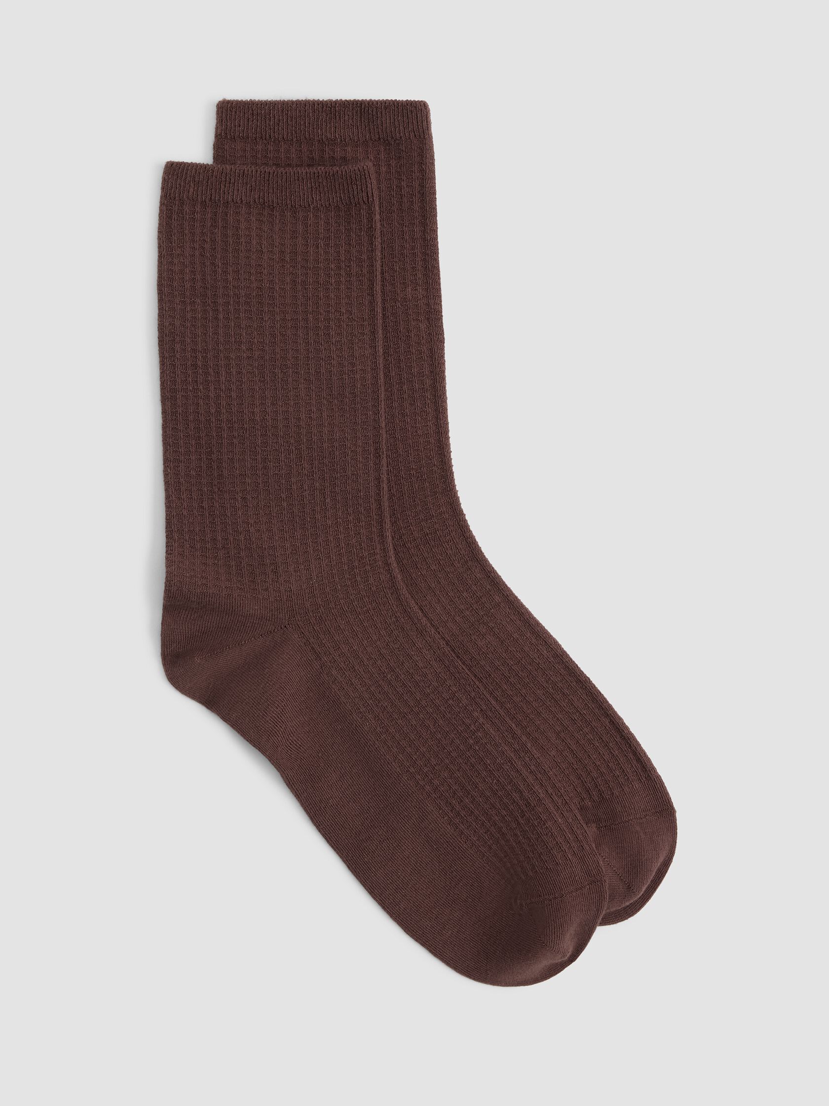 Cotton Waffle Blend Crew Sock