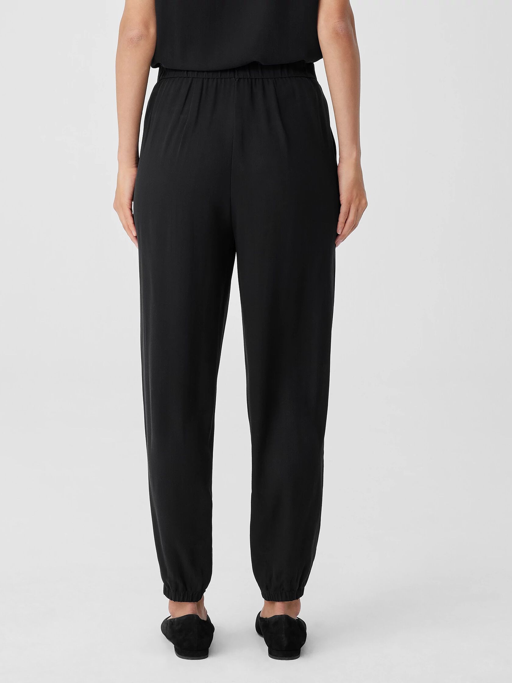 Silk Georgette Crepe Jogger Pant