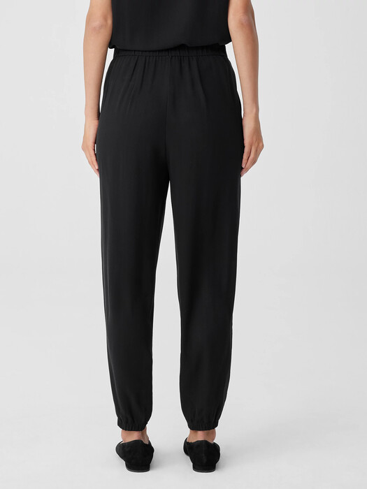 Silk Georgette Crepe Jogger Pant EILEEN FISHER