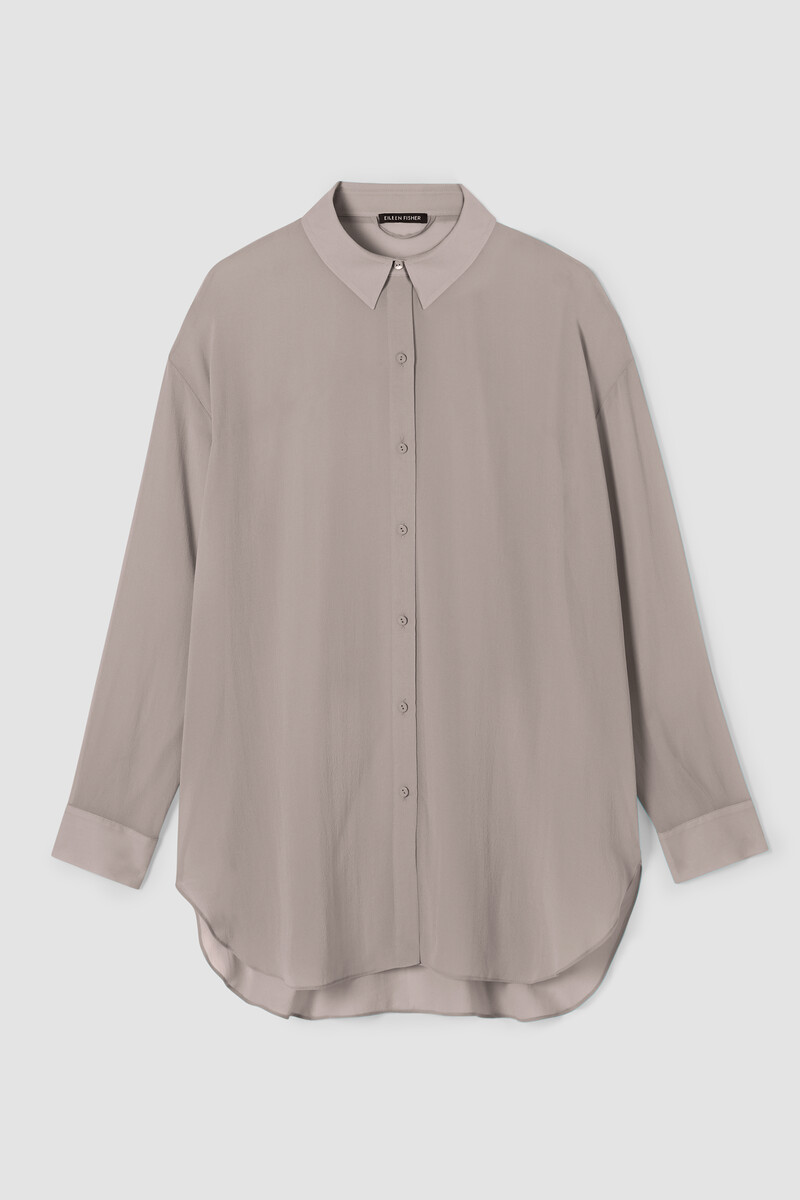 Sheer Silk Georgette Belted Shirt Sheer Silk Georgette Belted Shirt