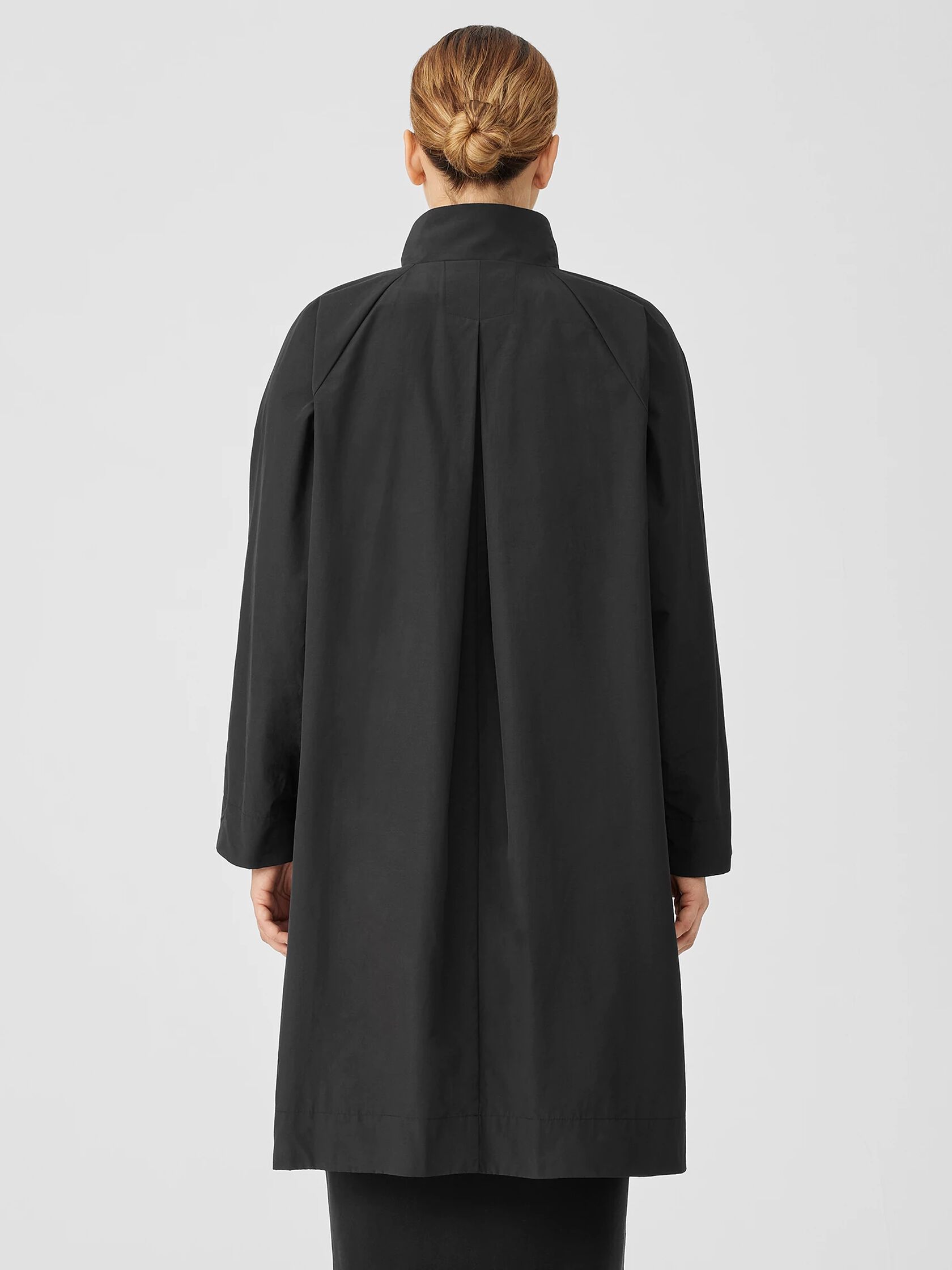 Light Cotton Nylon Stand Collar Coat