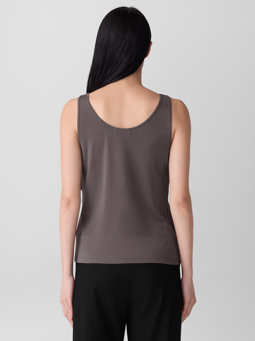 Stretch Silk Jersey Scoop Neck Tank