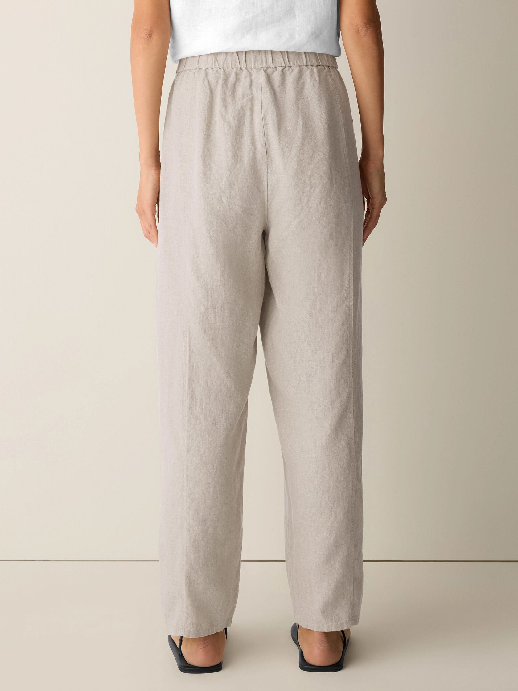 Organic Linen Pleated Lantern Pant