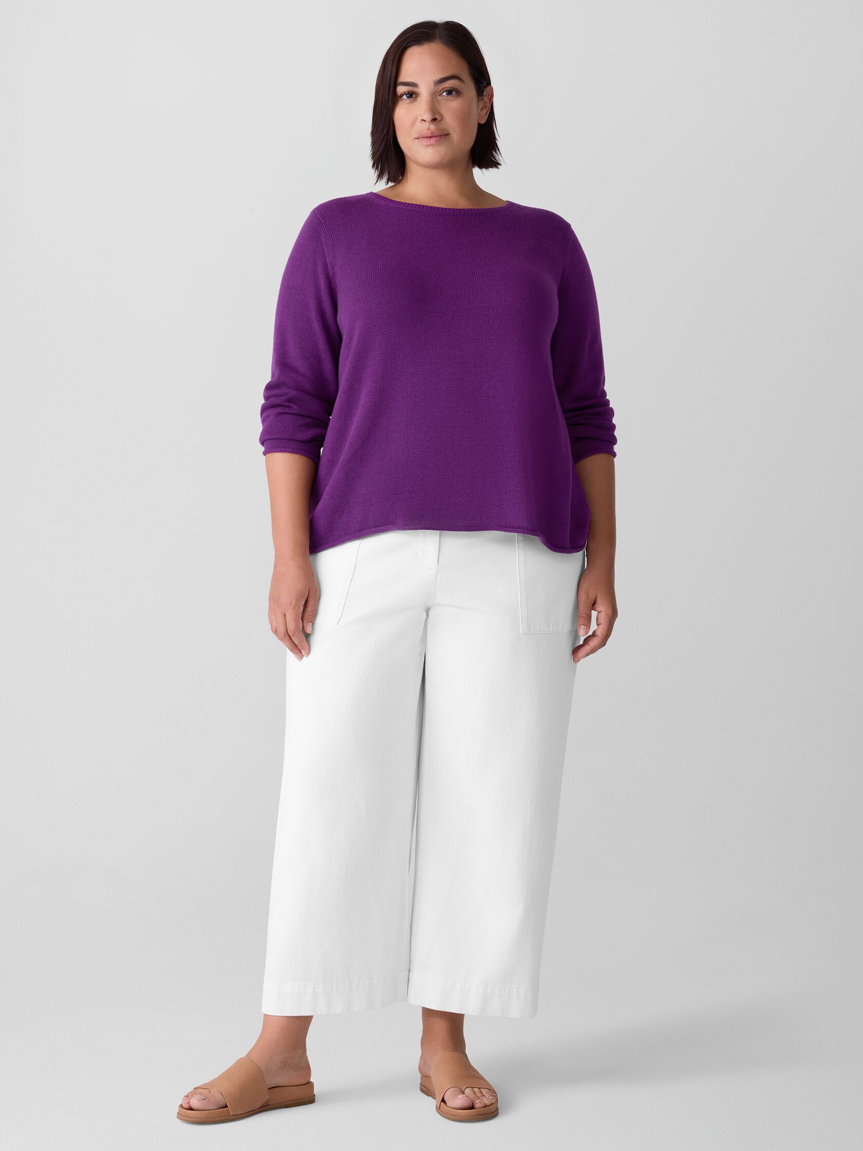 Peruvian Cotton Blend Bateau Neck Top