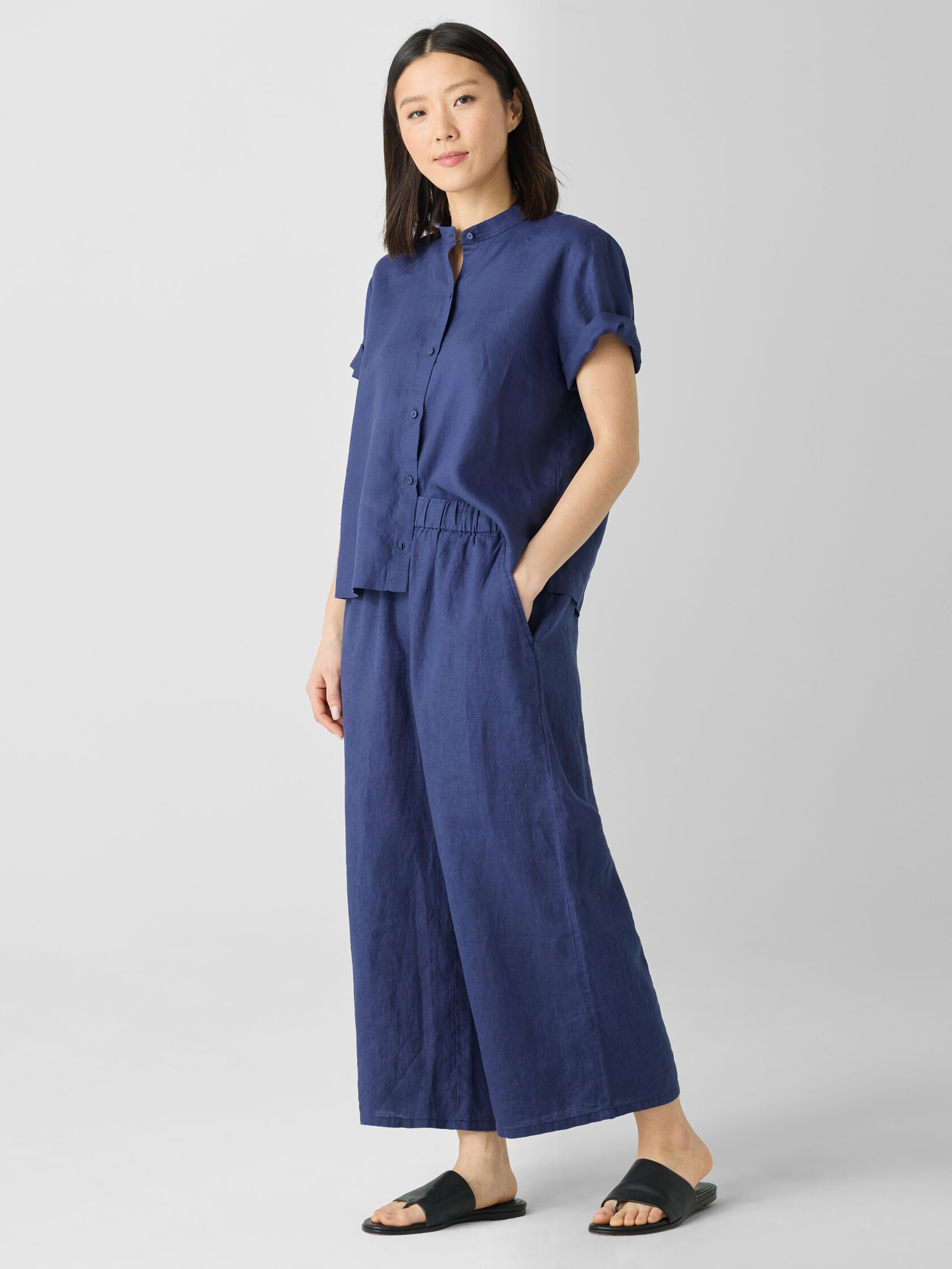 Organic Linen Wide-Leg Pant