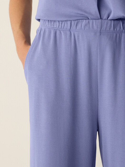Organic Cotton Interlock Wide-Leg Sleep Pant