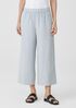 Garment-Dyed Organic Linen Wide-Leg Pant