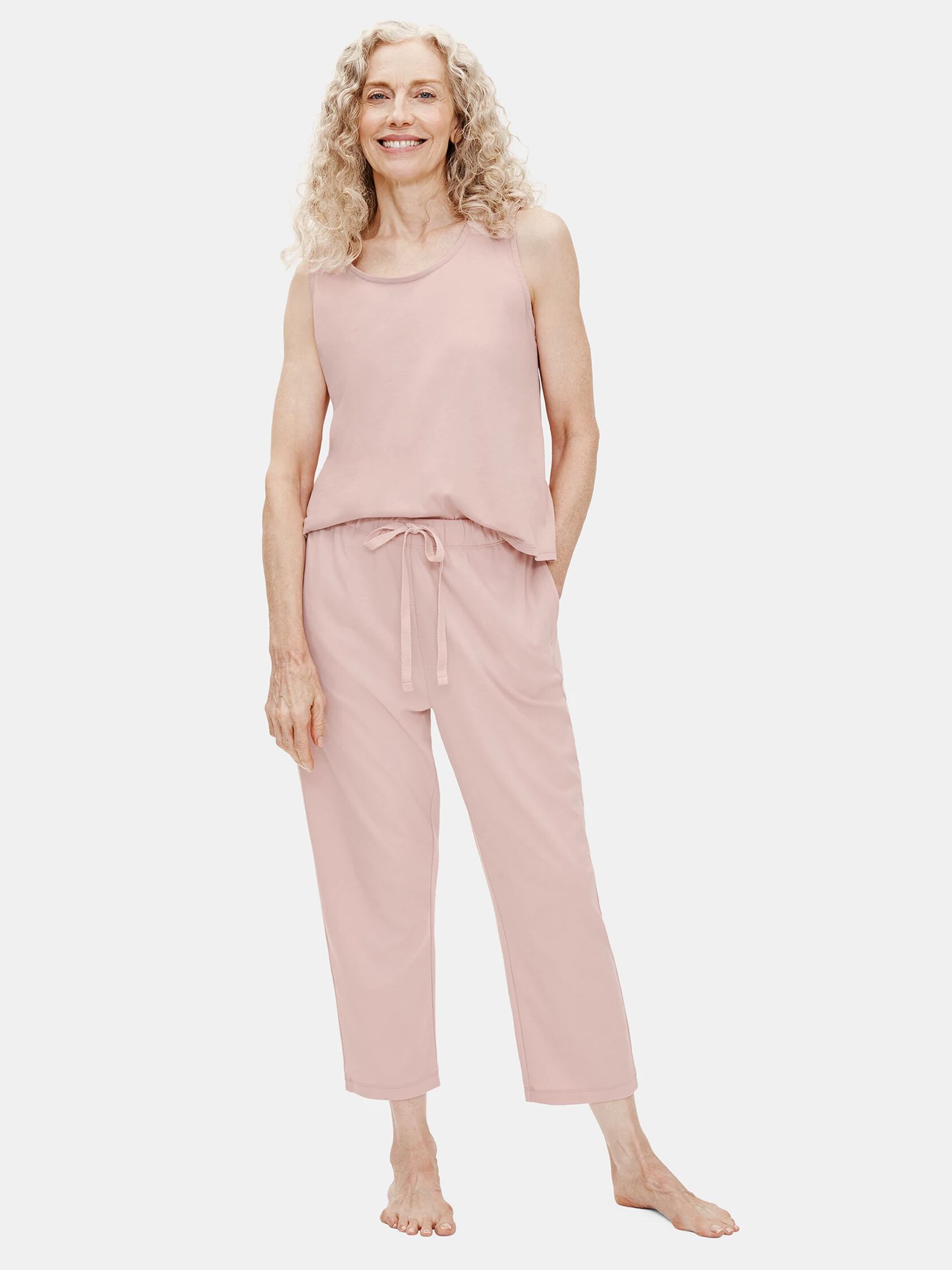 Cozy Organic Cotton Interlock Slouchy Pant