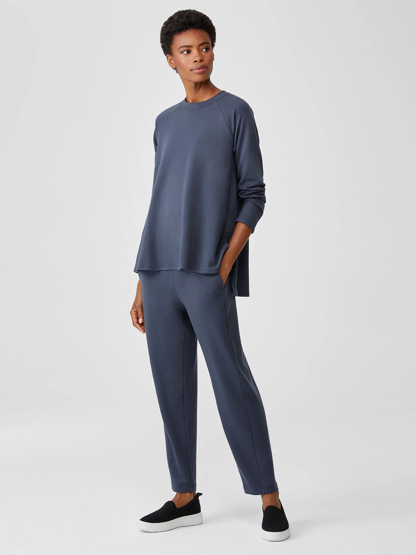 Cozy Brushed Terry Slouchy Pant