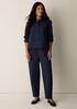 Organic Cotton Pucker Check Lantern Pant