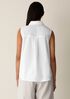 Organic Cotton Poplin Classic Collar Sleeveless Shirt