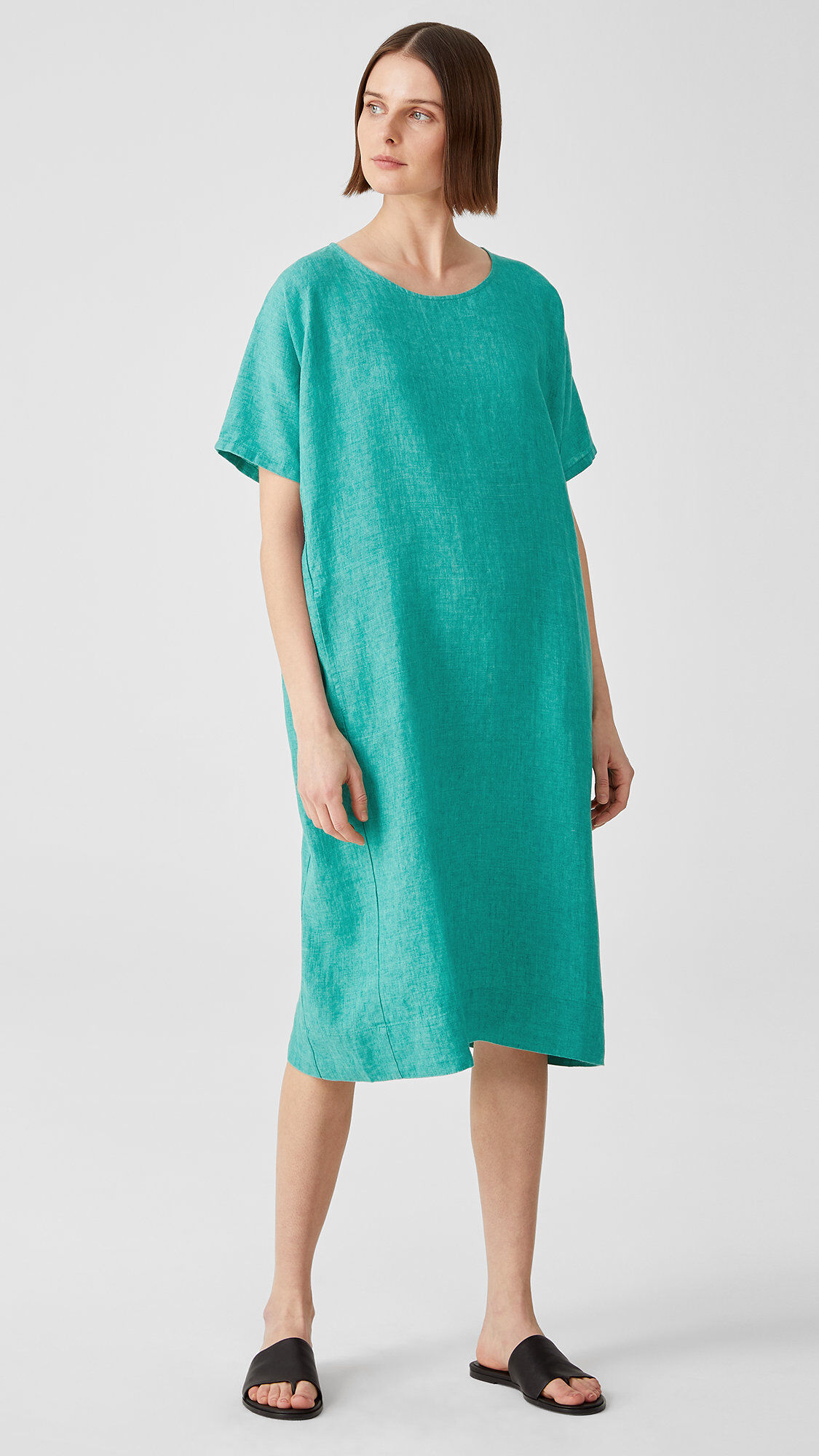 絶対的な信頼 Delave Linen Organic Washed Dress FISHER EILEEN | ワンピース