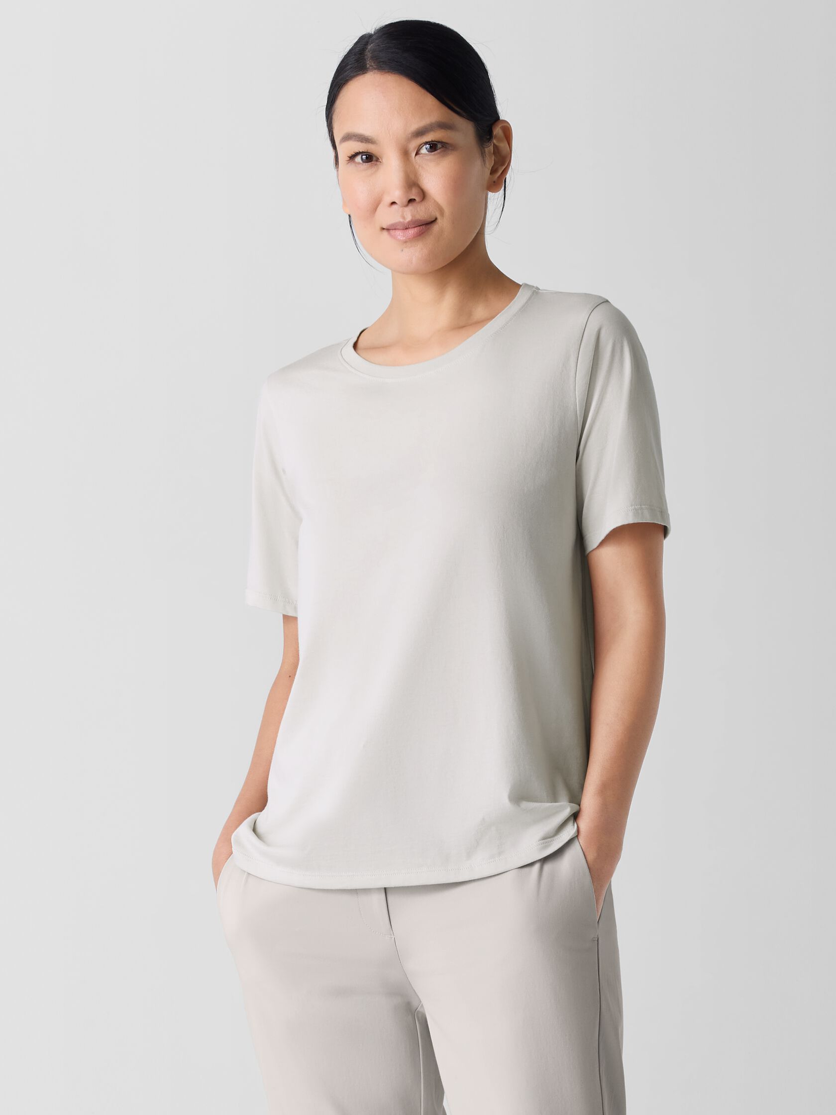 Organic Pima Cotton Jersey Round Neck Tee
