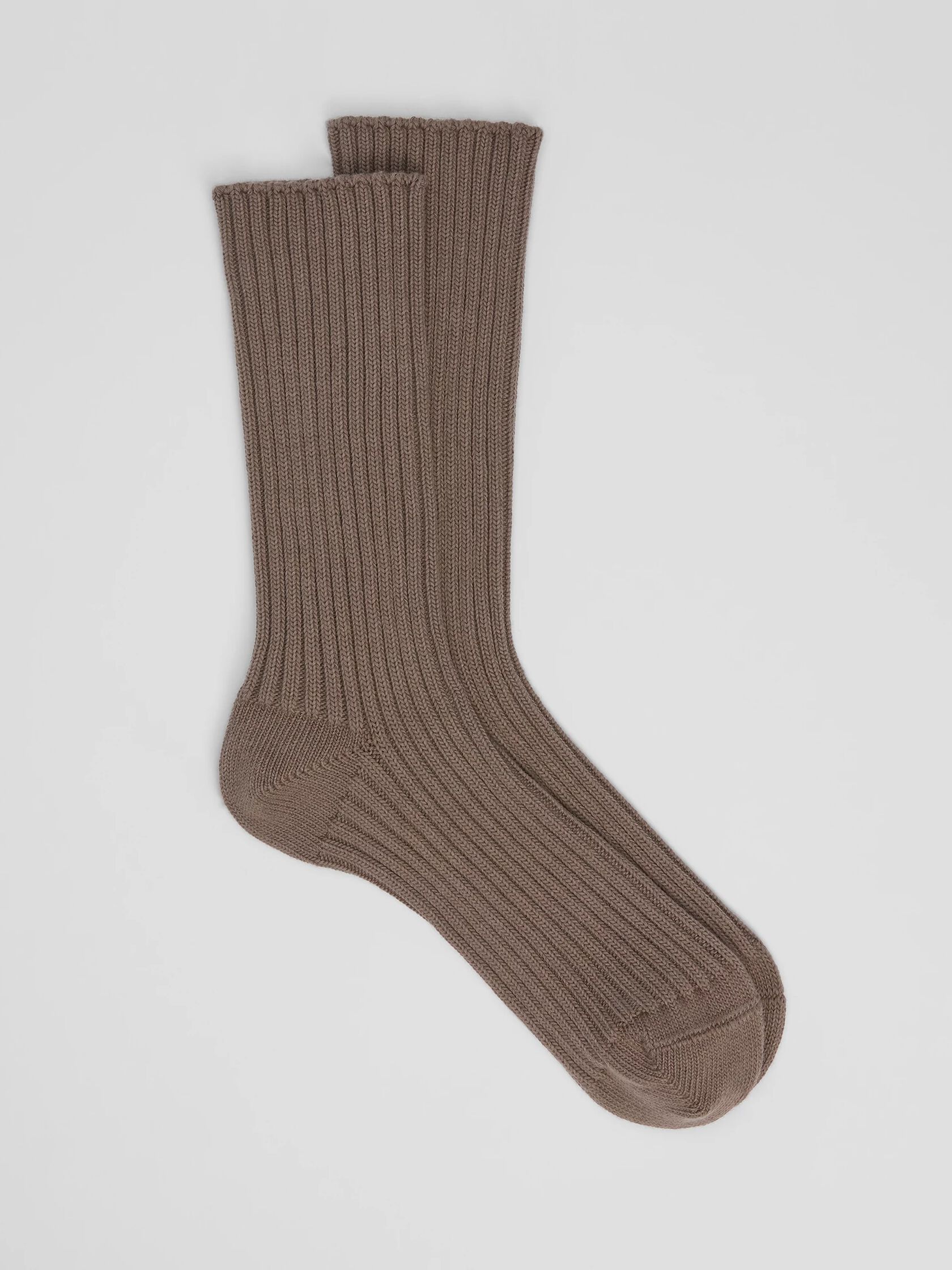 Cotton Ribbed Trouser Sock