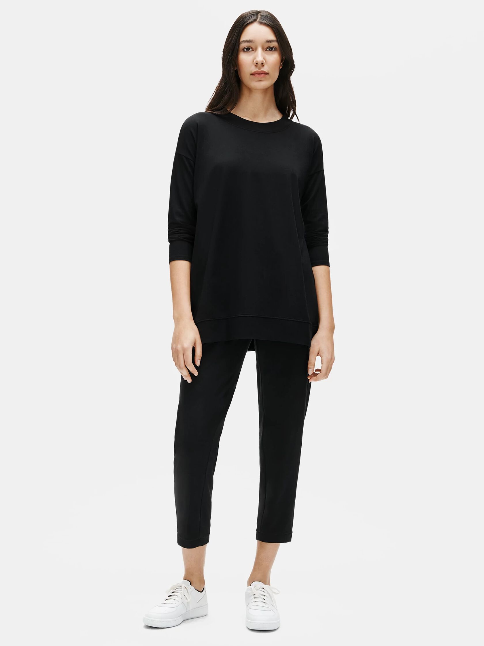 Traceable Organic Cotton Stretch Slouchy Ankle Pant