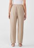 Puckered Organic Linen Tapered Pant