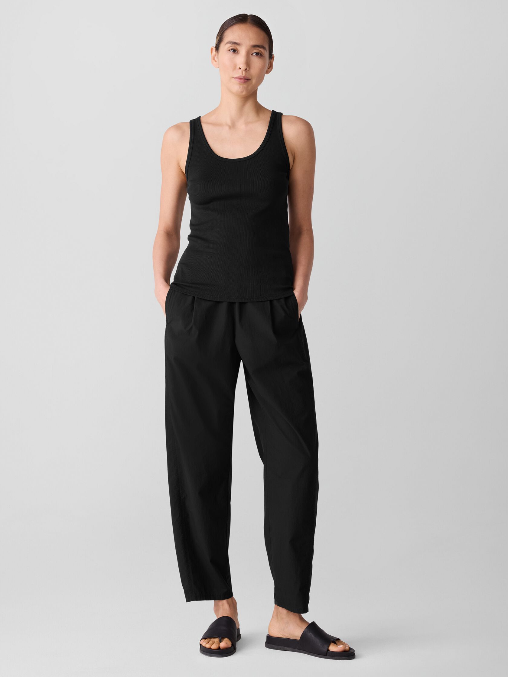 Organic Cotton Stretch Rib Slim Tank